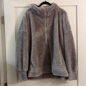 LuLaRoe Silvery Gray 2XL Nancy Super Soft Half zip Blanket Jacket